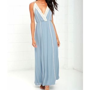 L Love > Blue Lace Maxi Dress